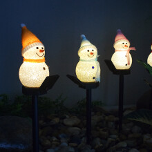 Lampes solaires d'extérieur Travelwant, décorations de Noël bonhomme de neige, lampes à piquer étanches pour terrasse et jardin