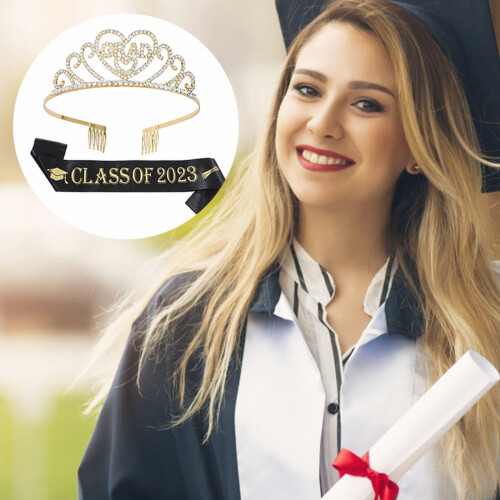 Graduation Sash Kit Glittered Metal 2 Pieces 1