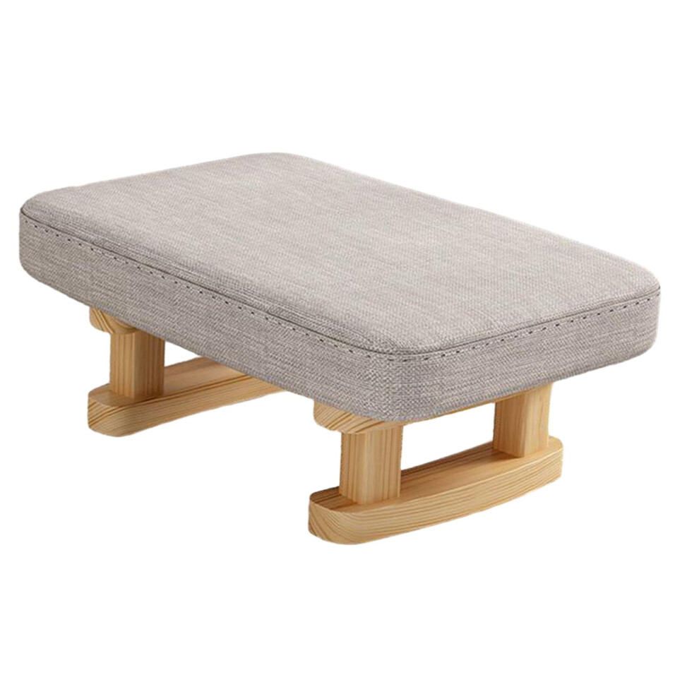 Tongina Foot Rest Wooden Step Stool Gray 9357860714617
