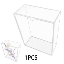 Tongina DIY akril árnyékdoboz keret kézműves 8,58x6,69x3,31 hüvelykes nagyméretű vitrin mélyárnyékos doboz fotóvirágokhoz, érmekhez