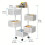 5-Tier Rolling Storage Cart Black Metal 5 Baskets 6