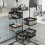 5-Tier Rolling Storage Cart Black Metal 5 Baskets 8