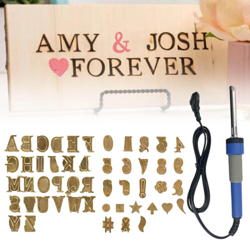 Wood Burning Kit Copper Mold Set with 26 Letters 10 Numbers 1