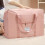 Women's foldable travel tote bag with trolley sleeve and 7