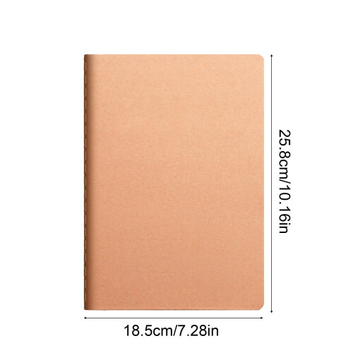 Kraft Paper Notebook A5 B5 A4 8mm Grid Softcover 2