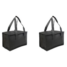 2X Draagbare Geïsoleerde Lunchtas, Koeltas, Bierbezorgtas, Opvouwbare Thermische Picknicktas, Warme Tas voor Koud Voedsel