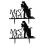 Acrylic Cake Topper Black 2 pcs 5