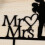 Acrylic Cake Topper Black 2 pcs 6