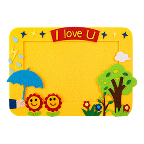 DIY Picture Frame for Kids Artwork Yellow 2