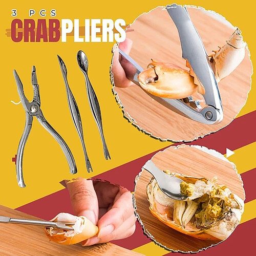 LYUCRAZ seafood set lobster cracker fork pick 5-piece 1