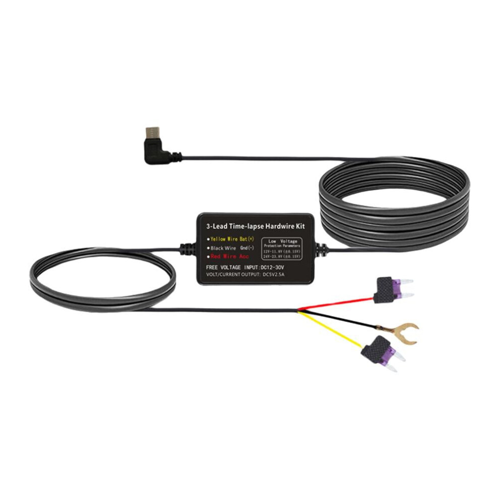 Uoyott Dash Cam Hardwire Kit Usb-C 3A 3.5M 12-24V 9357860673020