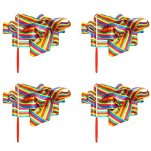 4X Ribbon Dance Rainbow Ribbon Children'S Dance Gymnastics Rhythm Stick Colorful Gymnastics Ribbon Sporting Goods (2M)
