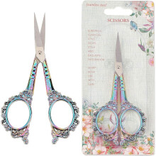 Vintage European plum blossom sewing scissors 1 pair