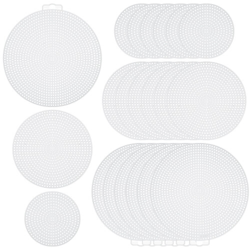 Cross Stitch Mesh Round Garland Plastic Canvas 30 Pcs