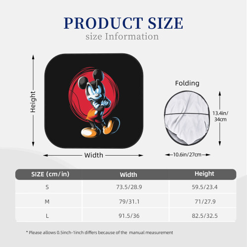 2 τεμάχια Mickey Mouse παρμπρίζ αντηλιακό για αυτοκίνητο πτυσσόμενα καλύμματα 2
