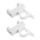 Adjustable Curtain Rod Hangers Plastic Clip-On Brackets 2 6