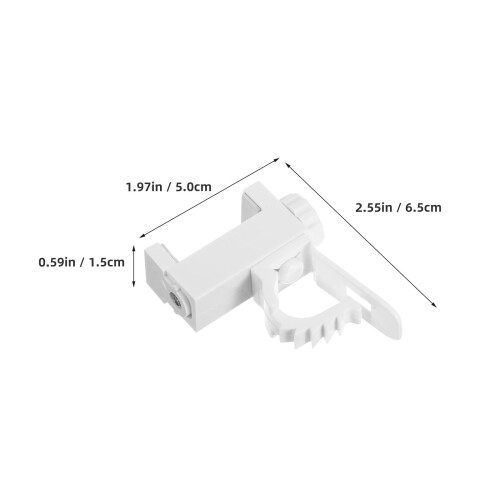 Adjustable Curtain Rod Hangers Plastic Clip-On Brackets 2 1