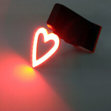Bike Rear Light Rechargeable Heart-Shaped 1 Pack