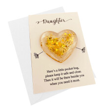 Daughter Gift Card Pocket with Heart Design