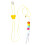 Hanging Door Cat Toy with Retractable String and Feather 2