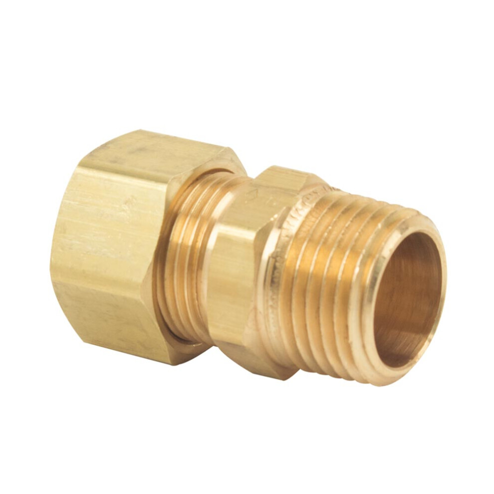 Thrifco Brass Compression Mip Adapter 5/8" X 1/2" 9357860742054