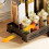Pull Out Under Sink Storage Rack with Hooks White 5