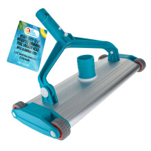 US Pool Supply Kraftigt 13,5" viktat dammsugshuvud med aluminiumkropp, 1-1/2" svängbar slang, EZ Clip-handtag - För nedgrävda pooler med gunit,