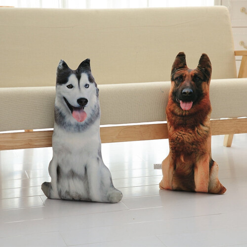 Funny Dog Print Throw Pillow 45x45cm Super Soft Polyester 1