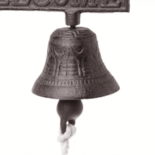 Vintage antieke tuindeurbel, grote vintage gietijzeren metalen wanddeurbel, geschikt voor decoratie in een boerderijstijl, B