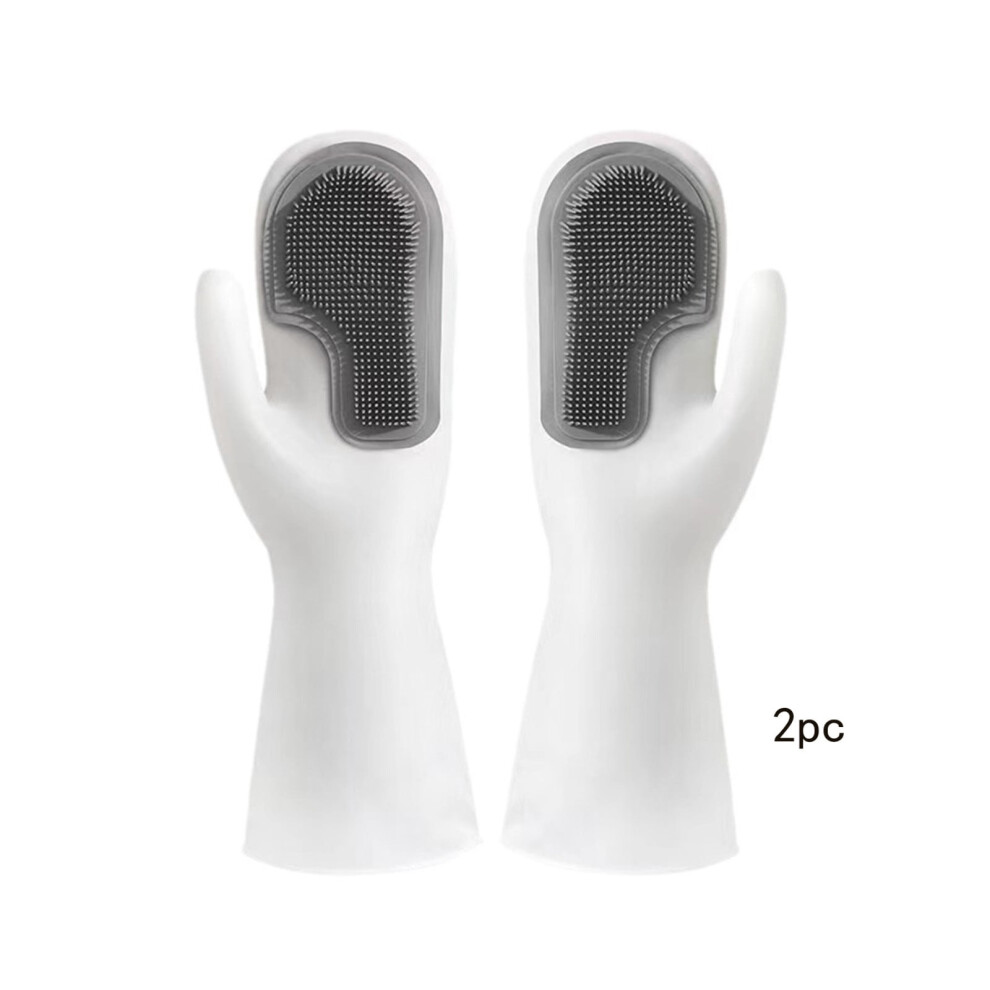 Silicone Dishwashing Gloves Gray 1 Pair
