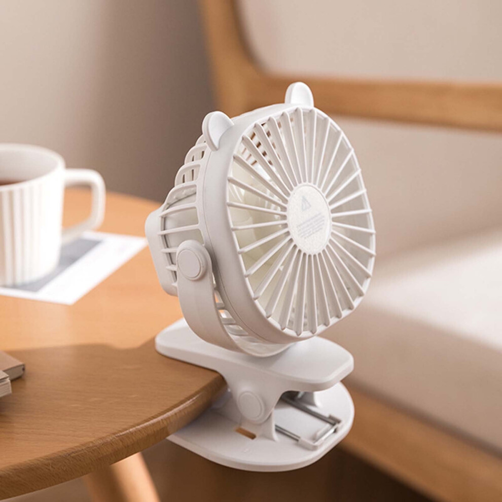 Portable Clip-On Desk Fan Usb Rechargeable 3-Speed 9023022680198