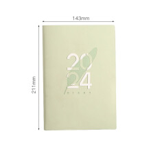 Agenda Herrnalise 2024, formato A5 (5,8" x 8,5"), agenda giornaliera, settimanale e mensile, rilegatura a spirale, copertina morbida in similpelle.