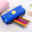 Sky Zipper Pencil Case Canvas Multifunctional 1pc 1