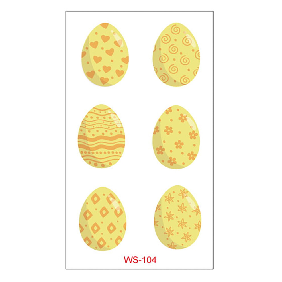 Easter temporary tattoos rabbit egg design set