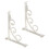 Wall Shelf Brackets Metal Corner Braces 2 Pack 20x25cm White 4