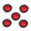 Red Round Side Marker Lights 2 Inch 5 Pcs 4