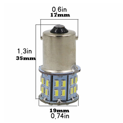 BA15S RV Interior LED Bulbs 10 pcs 12V 50SMD Cool White 2