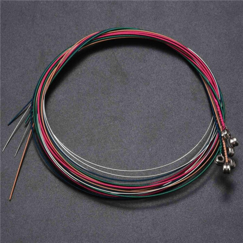 24x Rainbow Colorful Color String för Akustisk Gitarr 2