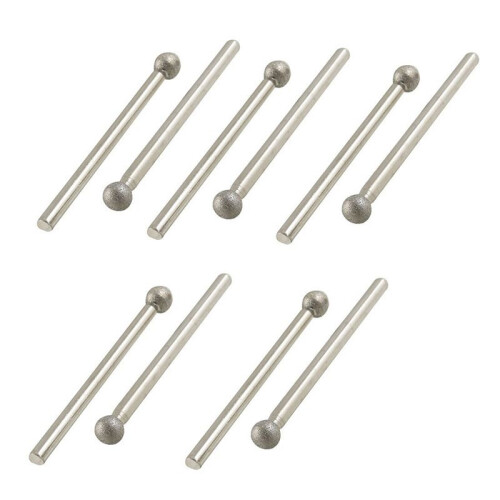 100 Pcs 5mm  Nose 3mm Shank Diamond Mounted Point Grinding Bits 2