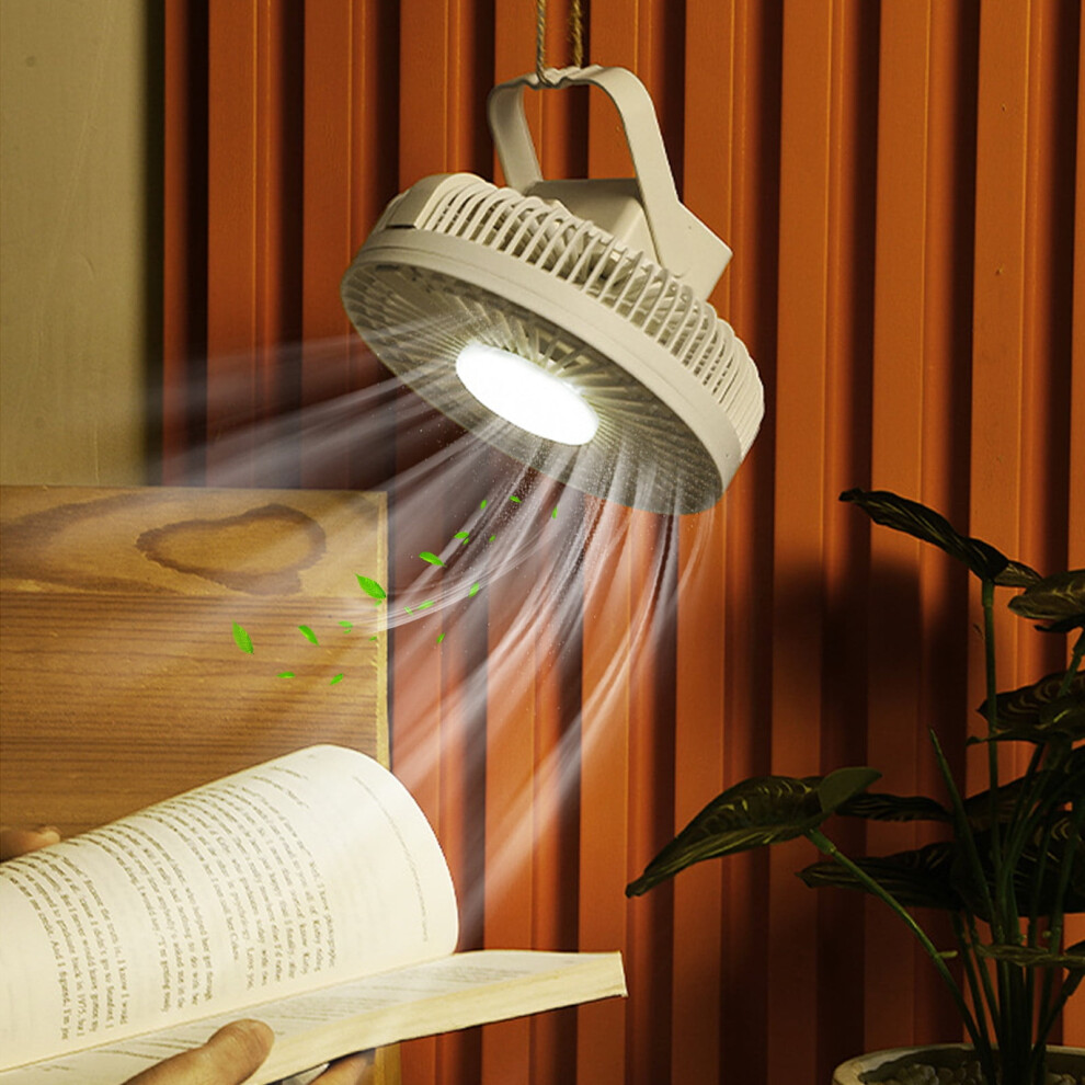 Usb Rechargeable Mini Ceiling Fan With Night Light 1Pc 9023022678522
