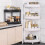 Storage Shelf Box Organizer Plastic 4-Tier Rolling Cart 8
