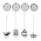 Stainless Steel Tea Infuser Set 4 Pieces for Restaurant Use 4