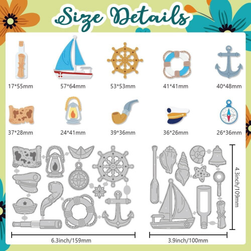 Nautical Ship Anchor Die Cut for Card Making Scrapbooking 1
