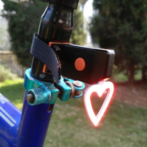 Bike Rear Light Rechargeable Heart-Shaped 1 Pack 1