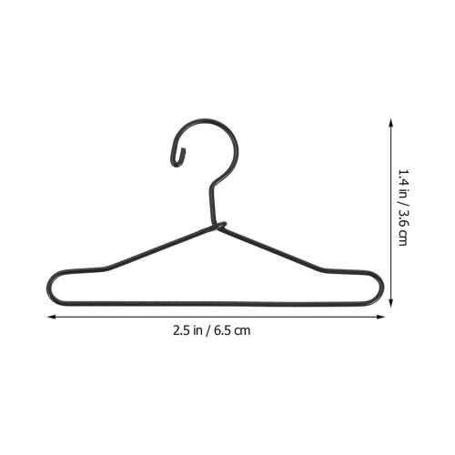 Mini cintres en métal pour maison de poupée (10 pièces) 1