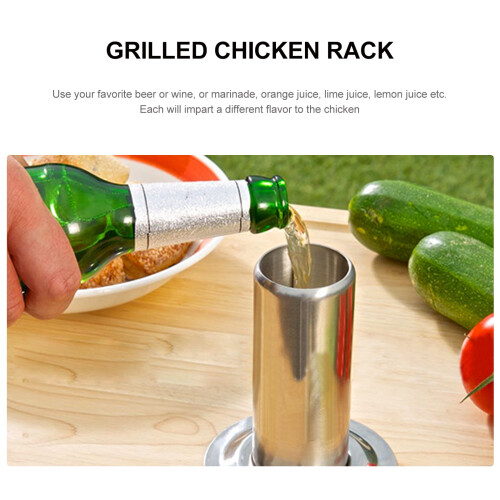 Beer Can Chicken Holder Stainless Steel Roasting Rack 2