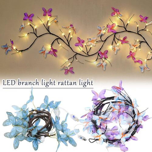 Luci a LED a forma di farfalla con telecomando e 8 modalità, per interni 2