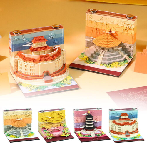 3D Mini Notesblok Kuber Luoyang Arkitektur Design Special 2