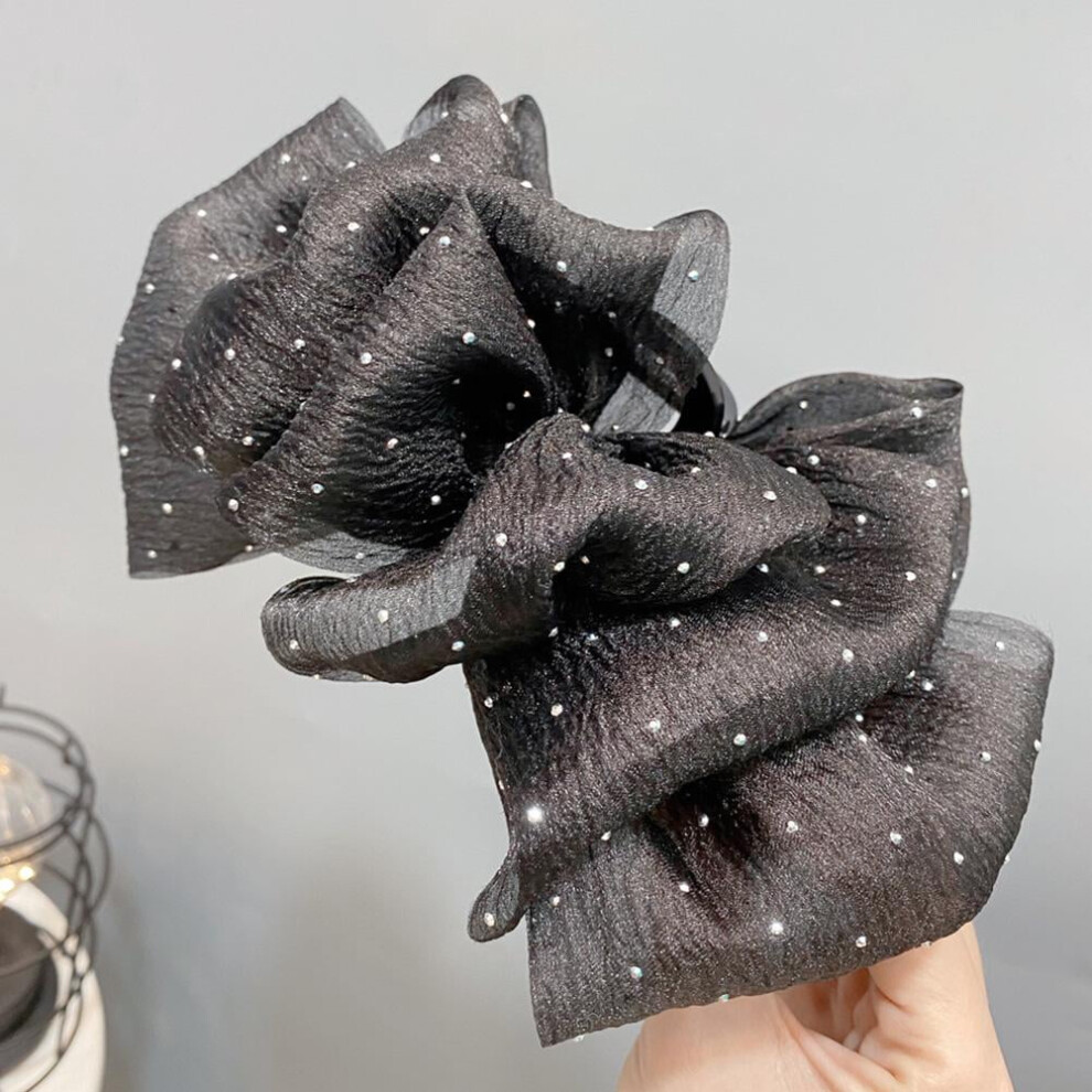 Sweet Mesh Tulle Hair Claw Clips for Women 2-Color Big Bow