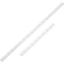 Acryl-Quiltlineale, transparent, 22,5–42,5 x 1,25 x 0,3 cm, 2 Stück/Set
